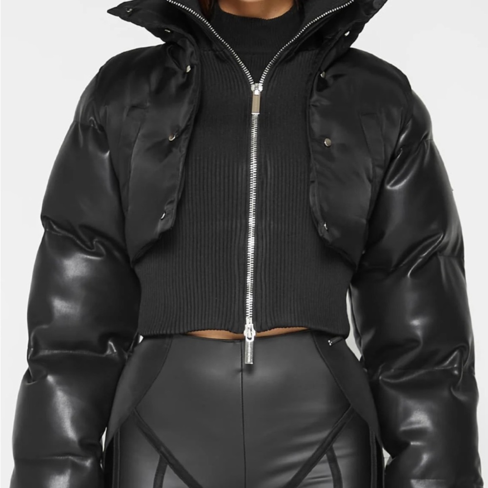 Maniere De Voir Black Puffer Jacket